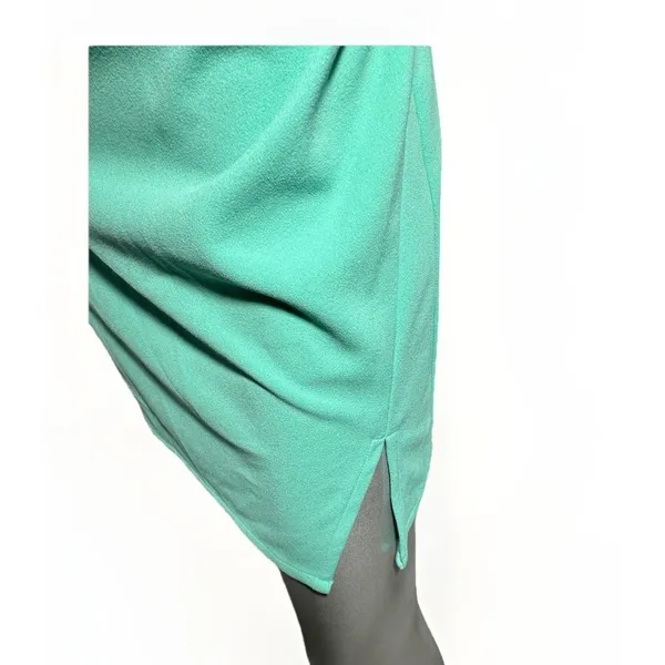 ELLIATT Small Mint Green Ruched Sleeveless Sheath Dress - Image 6