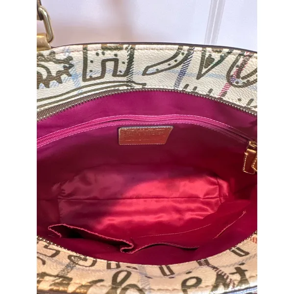 Coach Heritage Tattersall Poppy Graffiti/Pop-Art Tote - Image 7