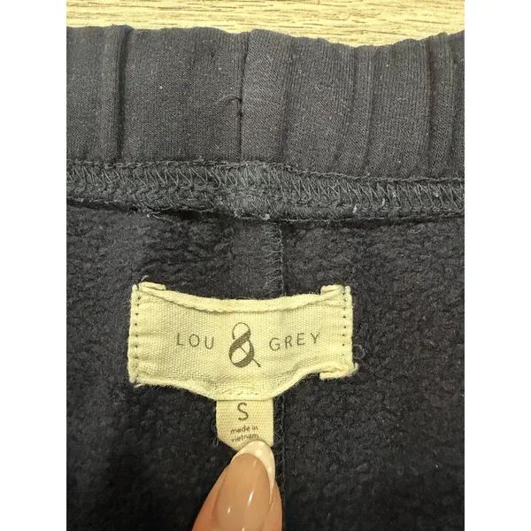 Lou & Grey Lounge Shorts Womens Small Navy Drawstring Athleisure Casual Comfy - Image 3