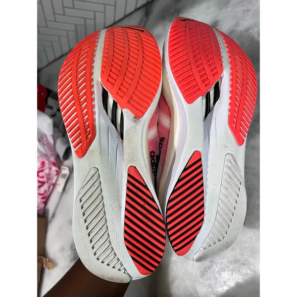 Adidas Adizero Boston 10 Women’s 9.5 White Black Solar Red Running Shoes FY4087 - Image 7