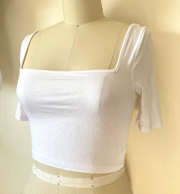 Emma & Sam Square Neck Cropped Top - Image 2