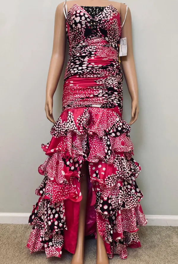 Alyce Ruffle strapless prom party gorgeous dress - Image 4