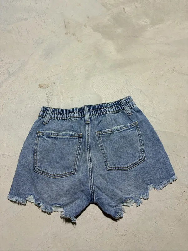 Aerie NWT Distressed Light Blue Denim Shorts XXS MSRP$59 - Image 4