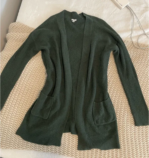 Long Knit Green Cardigan - Image 4