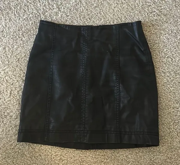 Free People Leather Skirt - Image 4
