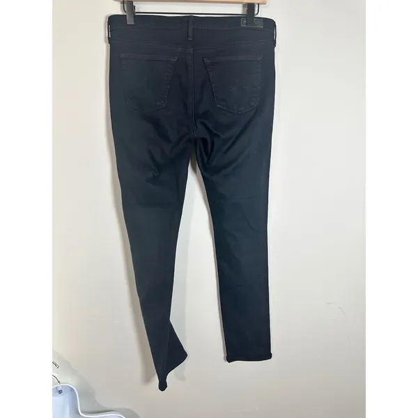 AG Adriano Goldschmied The Stilt Cigarette Leg Jeans Black Slim Straight 29R‎ - Image 5