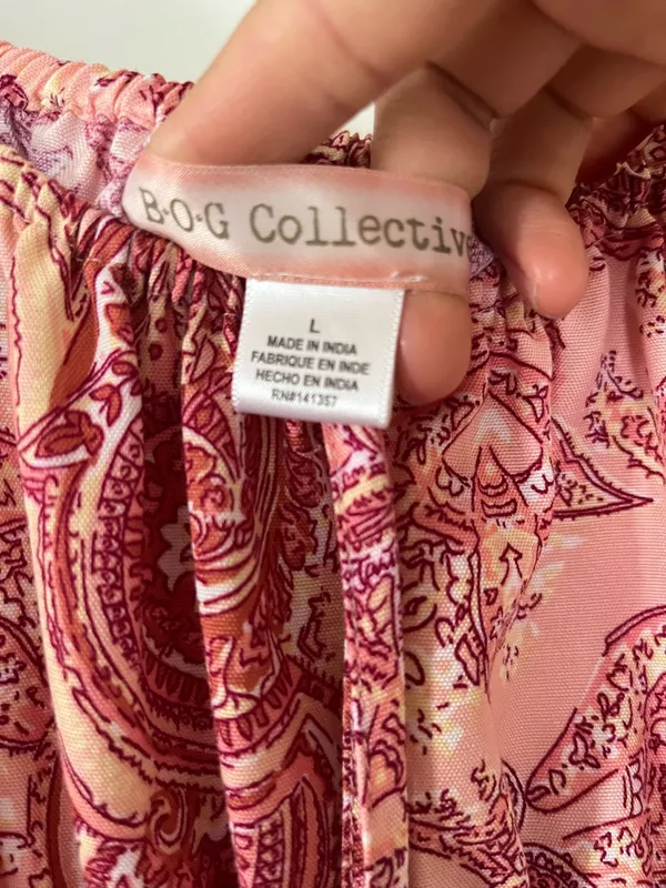 Boho Paisley Midi Dress Large Puff Sleeve Flowy Romantic Tassel Festival - Image 7