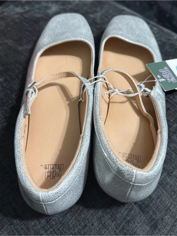 wild fable Silver Mary Jane Ballet Flats - Image 2