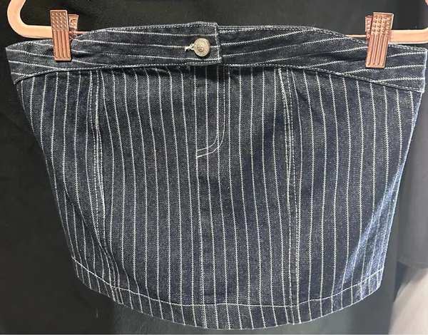 Edikted Strapless denim Top  - Image 2