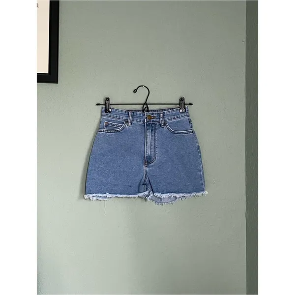 Billabong So Cheeky Cutoff Denim Shorts Size 24 Blue - Image 3