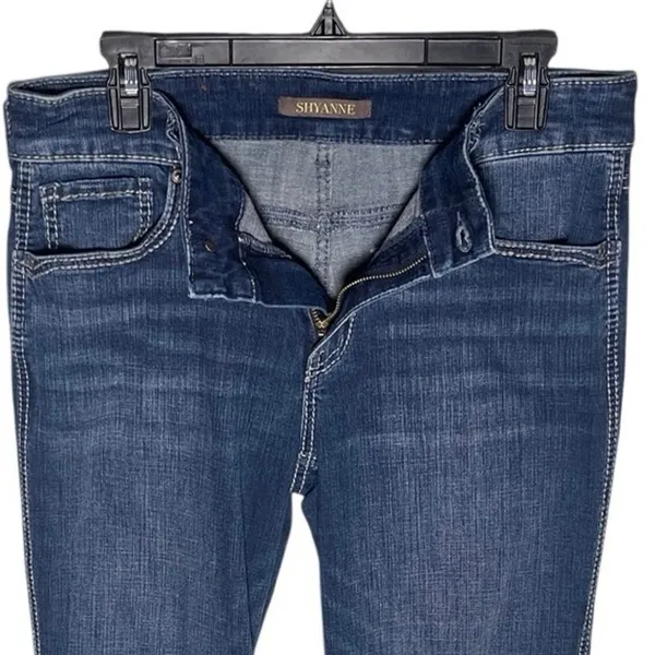 SHYANNE Women’s Tess Mid Rise Trouser Jean Washed Indigo Blue - Image 5