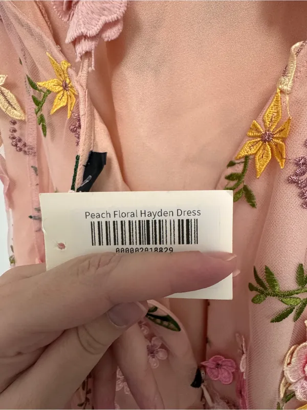 Fore Pink Peach Floral Mini Dress - Image 9