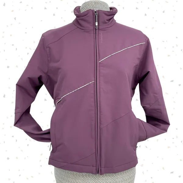 Merrell Purple Softshell Jacket Full Zip Up Hiking Outdoor Coat Gorpcore Size M - Image 2
