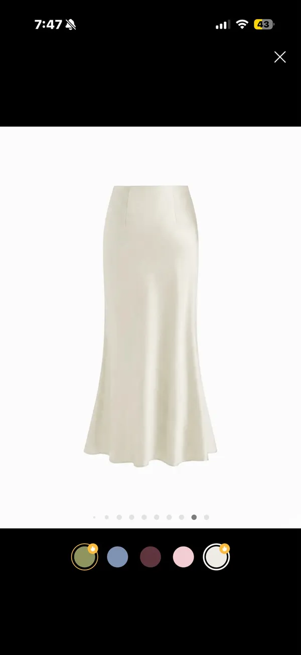 Cider Cream Satin Skirt Corset Top Set - Image 2