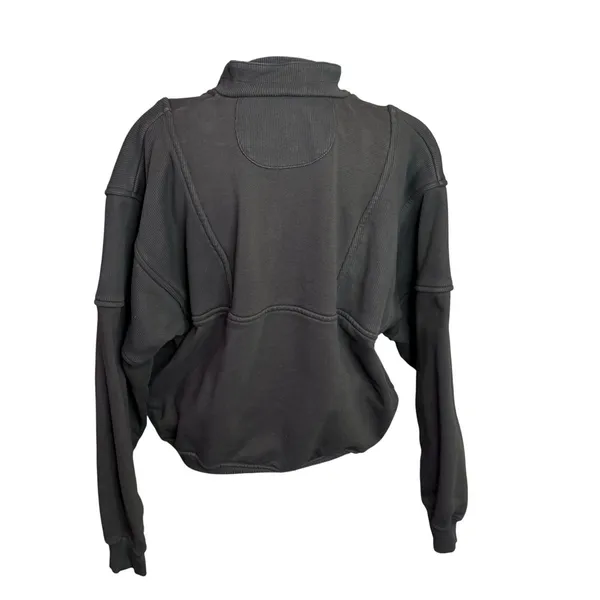 Joah Brown Retro Half Zip Pullover Sweatshirt Women's S/M Long Sleeve Cotton - Image 2