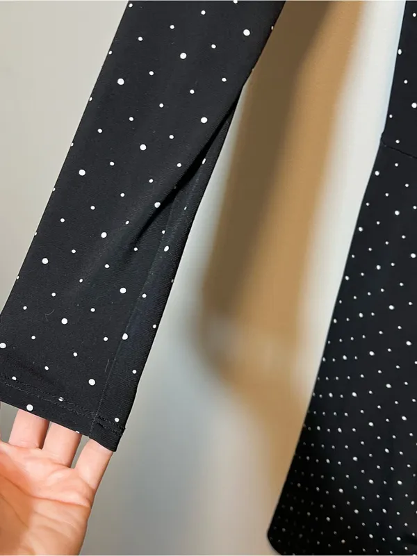 Banana Republic Women’s Black White Polka Dot Wrap Dress XS Classic‎ Business - Image 5