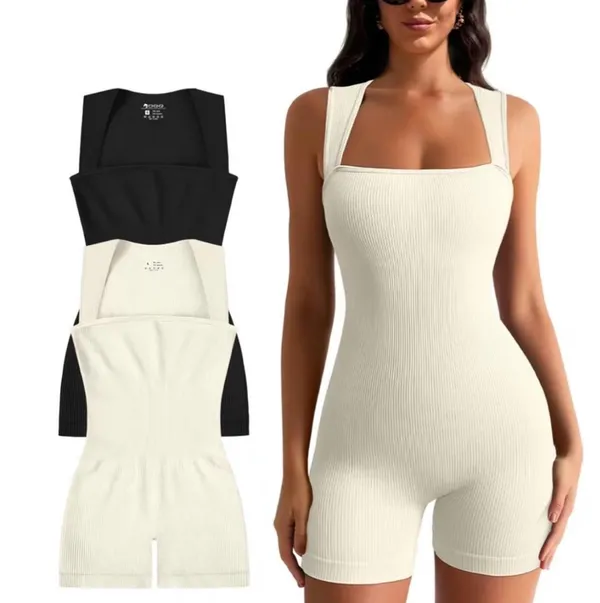 OQQ Amazon ribbed romper - Image 2