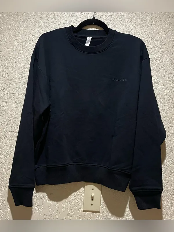 Bandier SET Black Casual Elastic Waist Short & Crewneck sweatshirt size S - Image 10