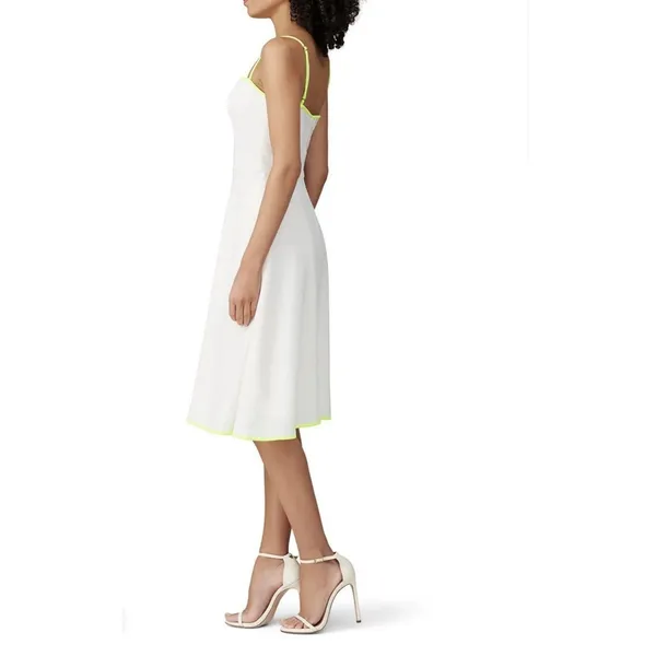 Black Halo White Quill Dress Size 6 - Image 2
