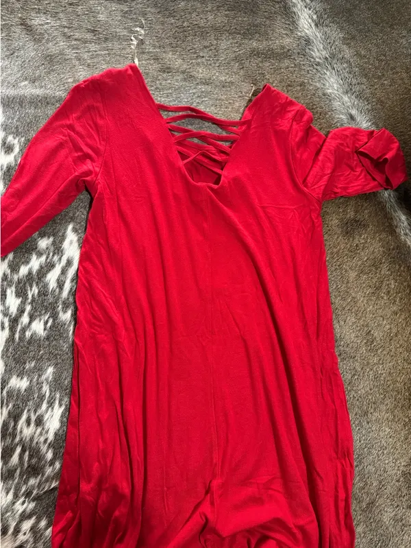 Red Tshirt Dress - Image 2