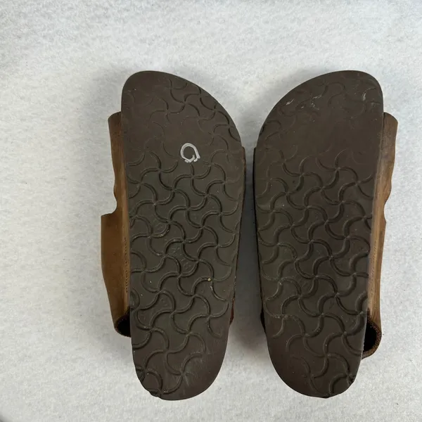 Birkenstock Milano Sandals Suede Leather Brown Womens Size 7 37 EU Grunge‎ Retro - Image 6