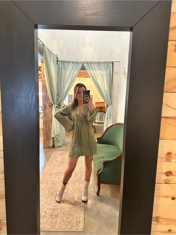 Princess Polly Olive Green Mini Dress - Image 2
