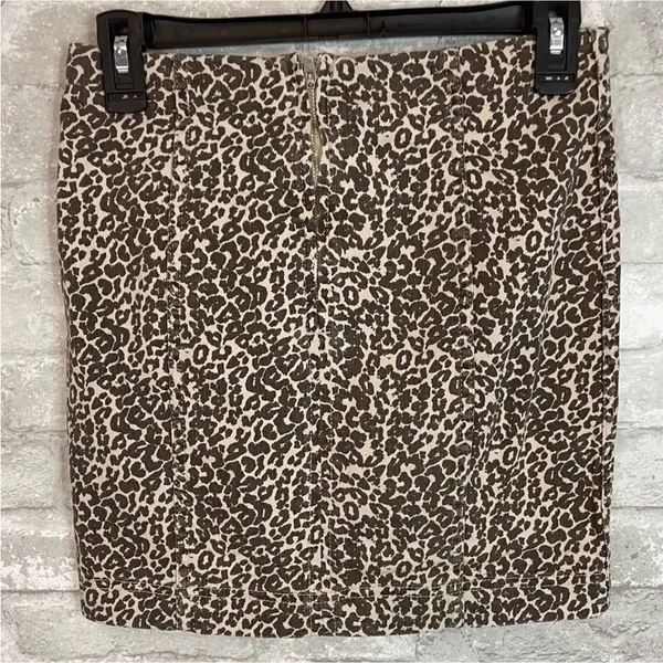 Free People Modern Femme Novelty Cheetah Print Skirt - Image 5