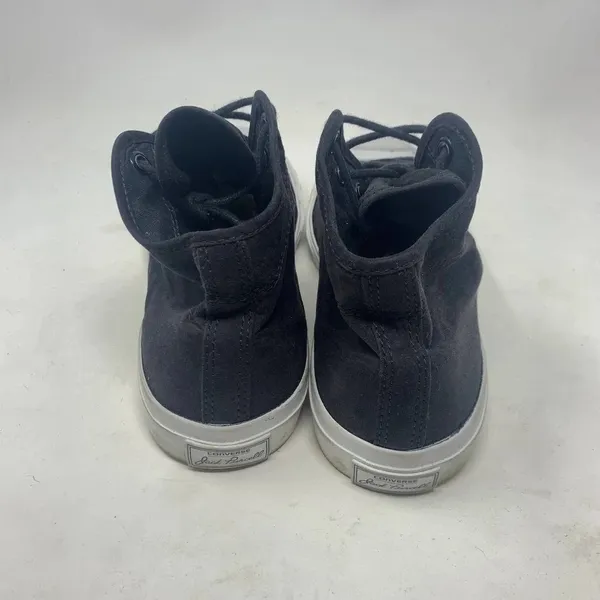 Converse Jack Purcell Canvas High Top Sneakers‎ Black White Size 10.5 - Image 6