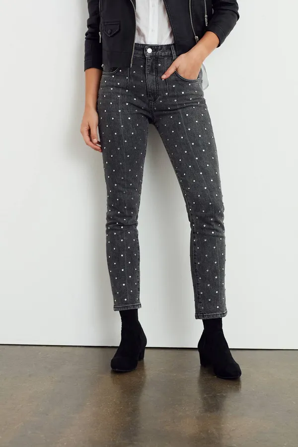 Anthropologie Pilcro Ultra High Rise Slim Beaded Jeans - Image 2