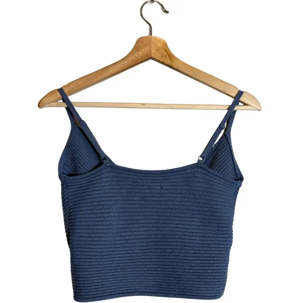 Aerie Cross Front Sweater Tank Top Women's Medium Marbled Blue Summer Going Out - Image 4