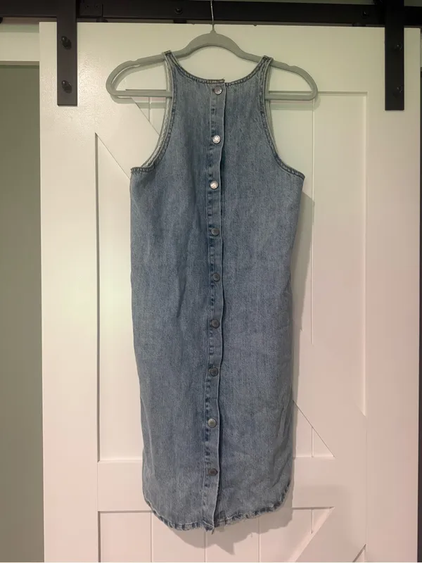 Lucky Brand Snap Back Denim Dress size small - Image 8