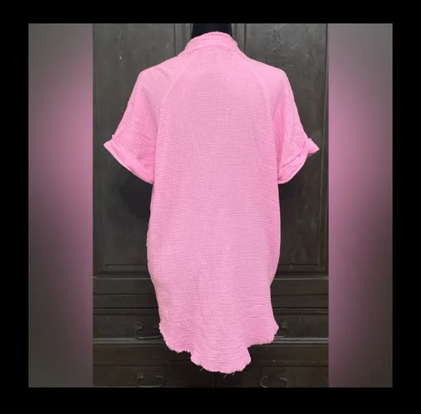 Paintcolors Oversized pink shortsleeved Tunic -Size Small - Image 3