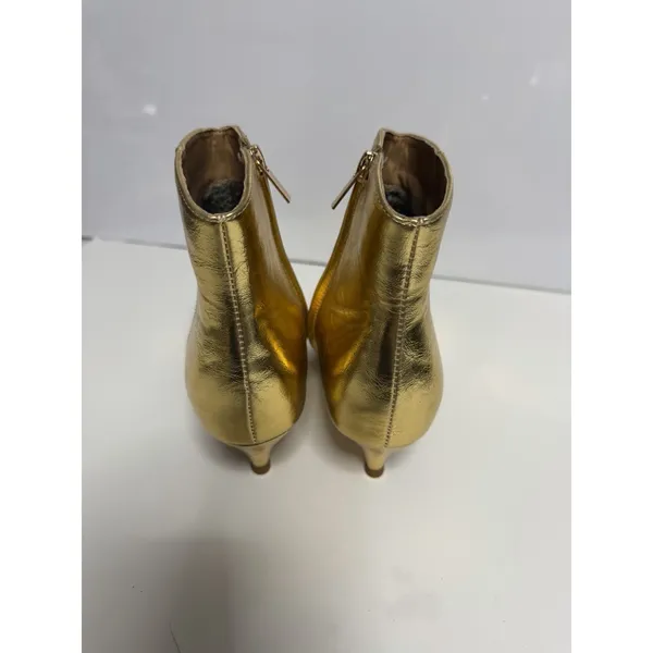 Dusty Gold Leather With Fur Inside Women's US Size 9 New - Image 3