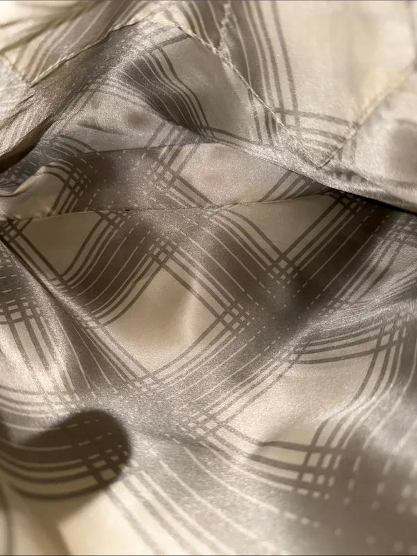 London Fog Tan & Cream Striped Structured Tote - Image 4