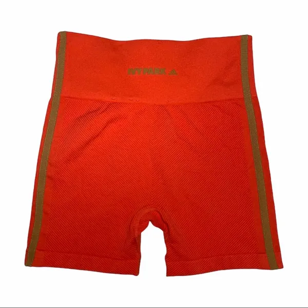 Adidas IVY PARK High Waist Bike Short in Real Coral - Image 3