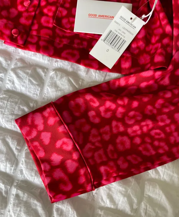 Good American Red Satin Pjs In Leopard - Image 10