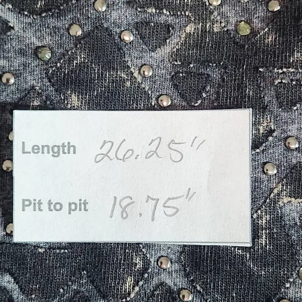 Daytrip Black Mineral Washed Tee with Metal Stud Detail Size Large - Image 10