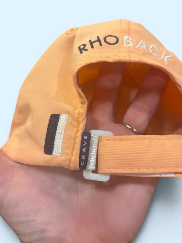 Rhoback The Poly Performance Hat Peach Adjustable Golf Running Cap Orange - Image 5
