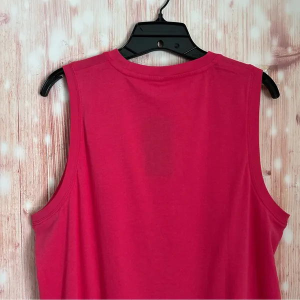Fabletics Raspberry Fizz Pink 100% Cotton Athletic Tank Top Size XL - Image 10
