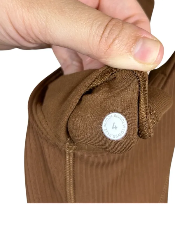 Lululemon Align Ribbed Bodysuit 25" Roasted Brown Athleisure Lounge Yoga Size 4 - Image 8