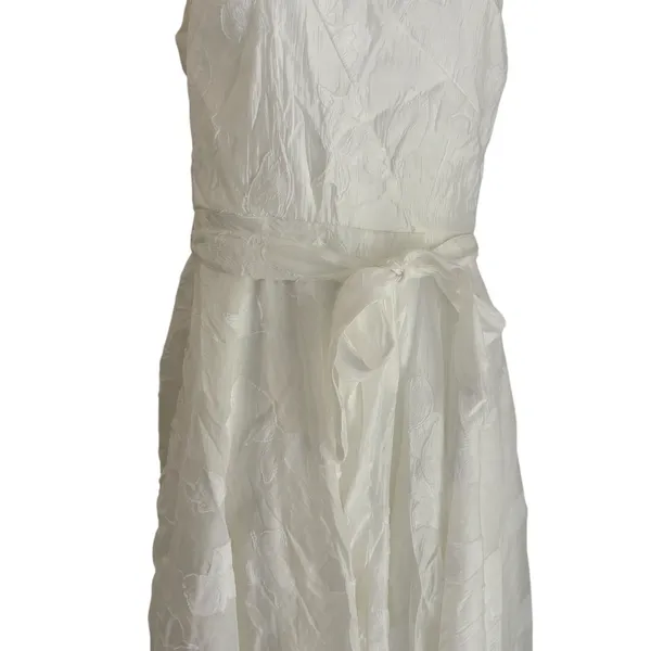 Lulu’s Sweet Definition White Burnout Ruffle One Shoulder Midi Dress Bridal - Image 5
