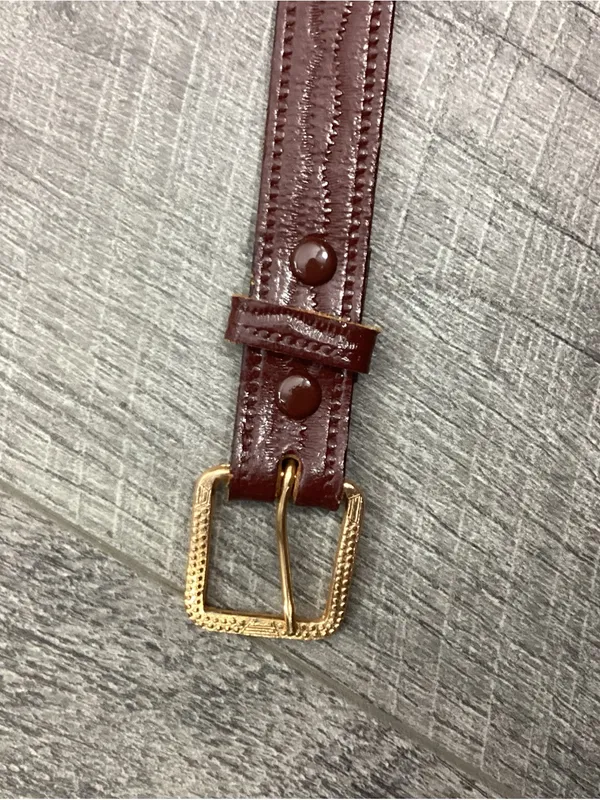 Native Southwestern Hand Seed Leather Belt - Image 10