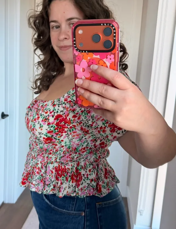 VICI Floral short sleeve peplum top - Image 2