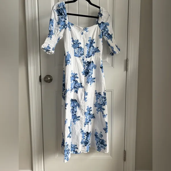 Mi Ami floral cottage core dress Blue - Image 3