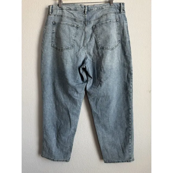 Banana Republic High Rise Straight Ankle Jeans Light Wash‎ Women's Size 33/16 - Image 2