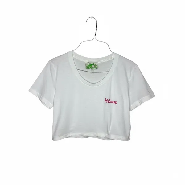 Melrose and Market White Cropped T-Shirt – Women’s Casual Tee (Size Large) - Image 2