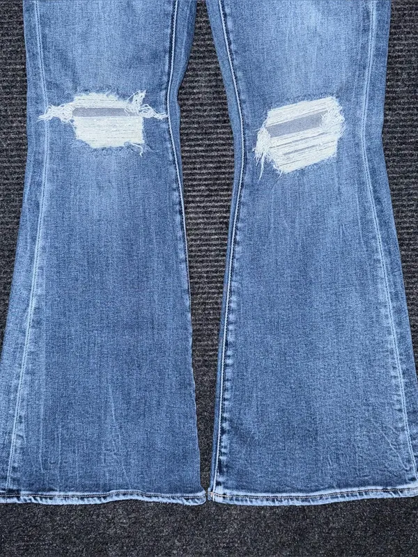 Buckle Black Fit No 53 Flare Stretch Jeans Sz 26x30 Distressed Mid Rise BBW3405S - Image 5