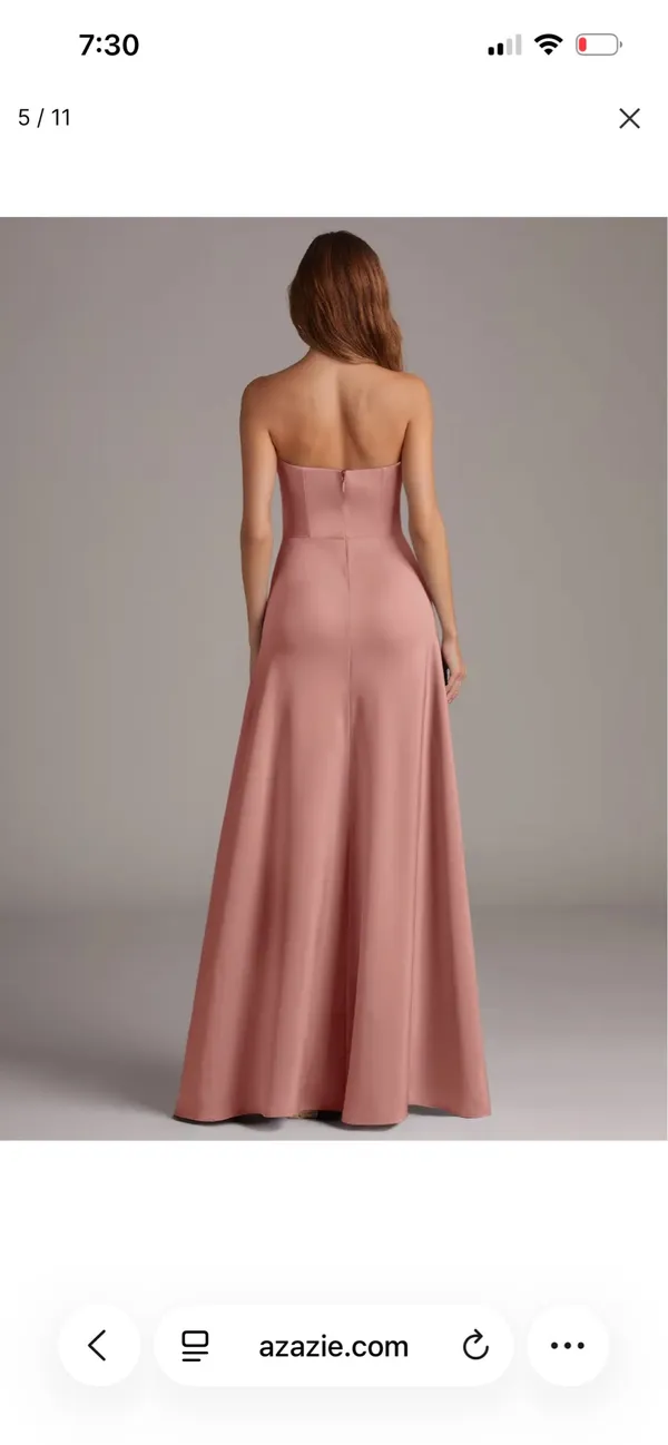 Azazie Bridesmaid Dress Pink - Image 5