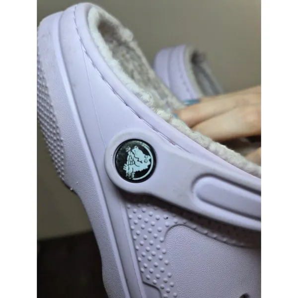 CROCS Purple Lined Clogs in Light Lavender Womens 8 Mens 6 - Image 9