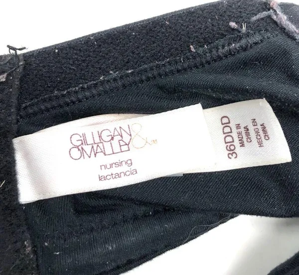 GILLIGAN & O’MALLEY black nursing bra, 36DDD - Image 6